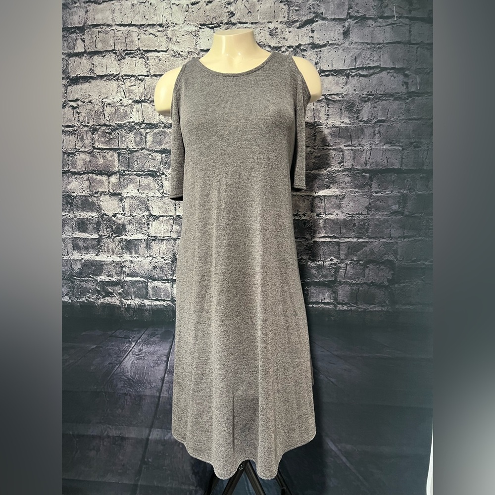 Cold shoulder sweater dress